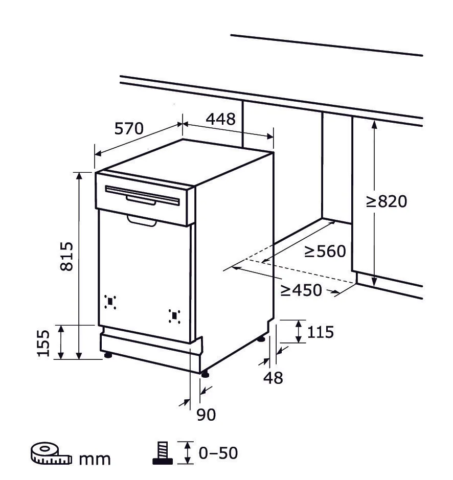 EXQUISIT EGSP51009-EB-030E lave-vaisselle encastrable inox