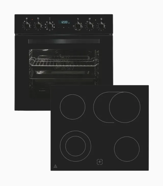 EXQUISIT EHE5285-HBZ-020-Set four encastrable noir