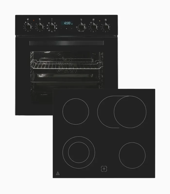 EXQUISIT EHE5285-HBZ-020-Set four encastrable noir