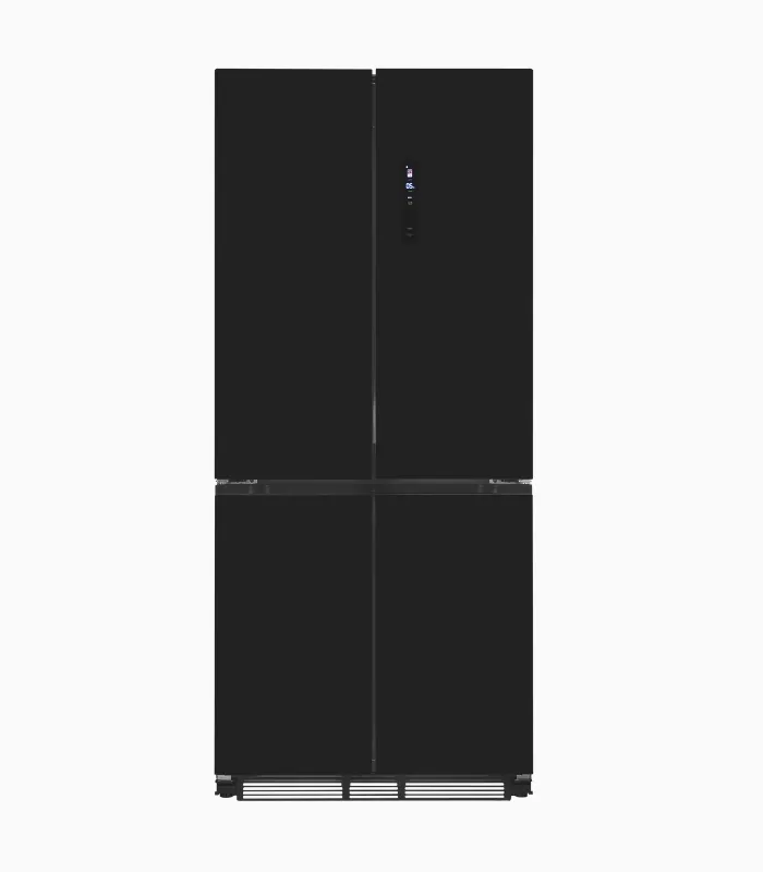 EXQUISIT EMD470-170-200E réfrigérateur américain noir verre