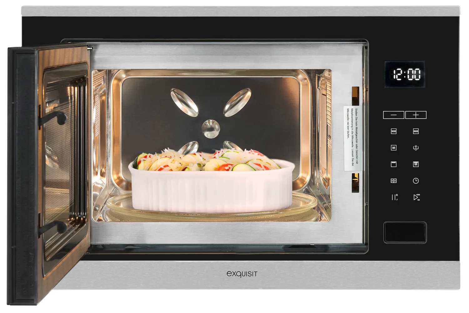 EXQUISIT EMW25-G-020 micro-ondes encastrable inox