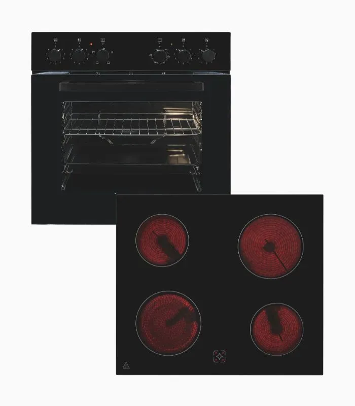 EXQUISIT EHE246-020-Set ensemble four encastrable noir