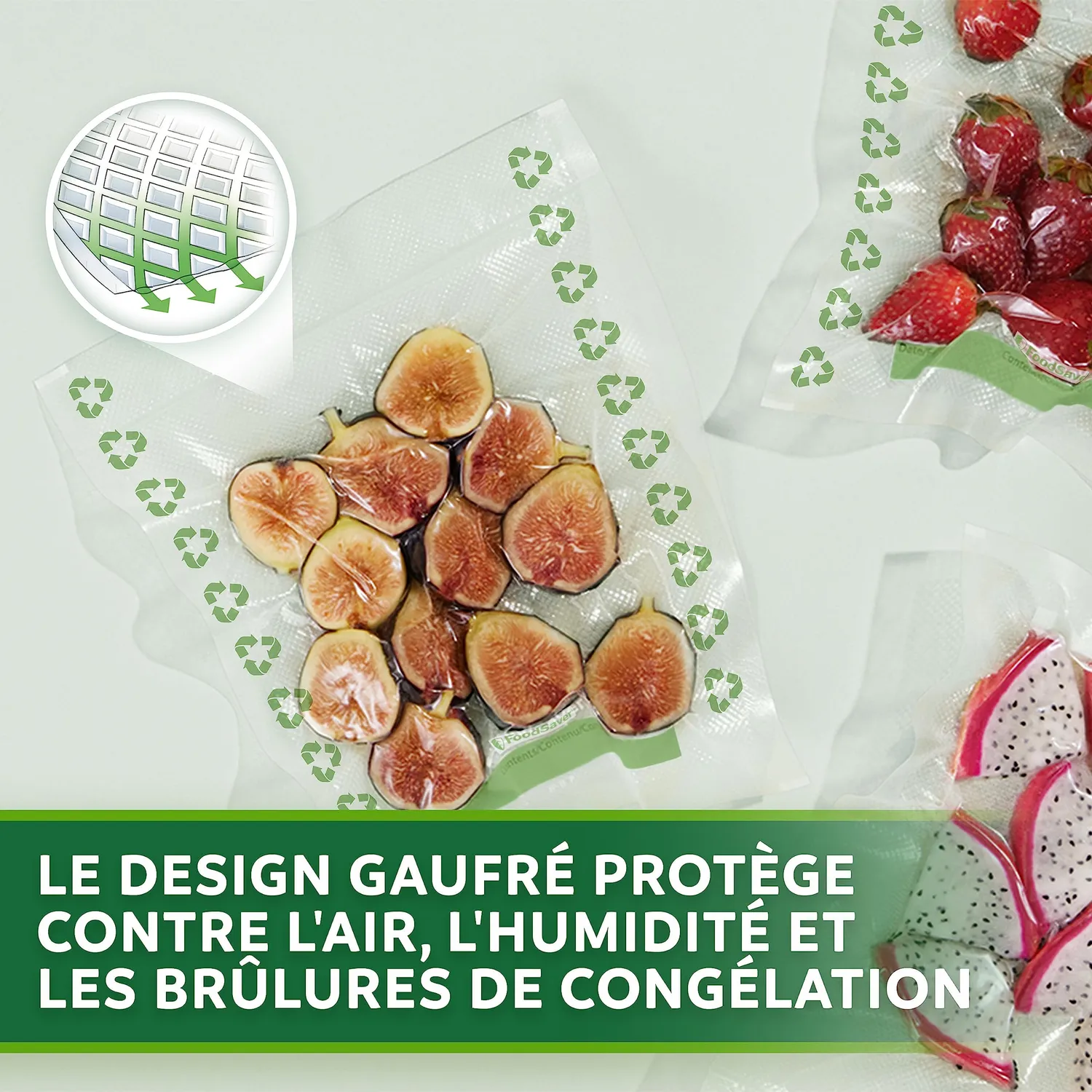 FoodSaver sacs sous vide 20 × 25 cm 0,94 L réutilisables 36