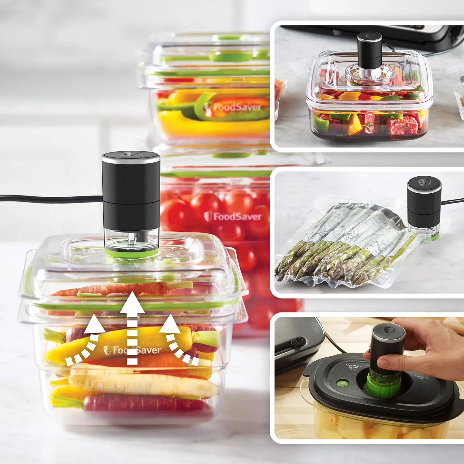 FoodSaver VS3190X machine sous vide avec accessoire portatif, kit 10 pièces