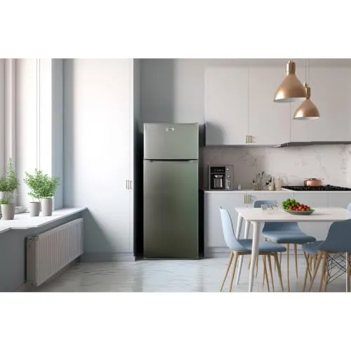 FRIGELUX RDP210XD réfrigérateur double porte 206 L look inox
