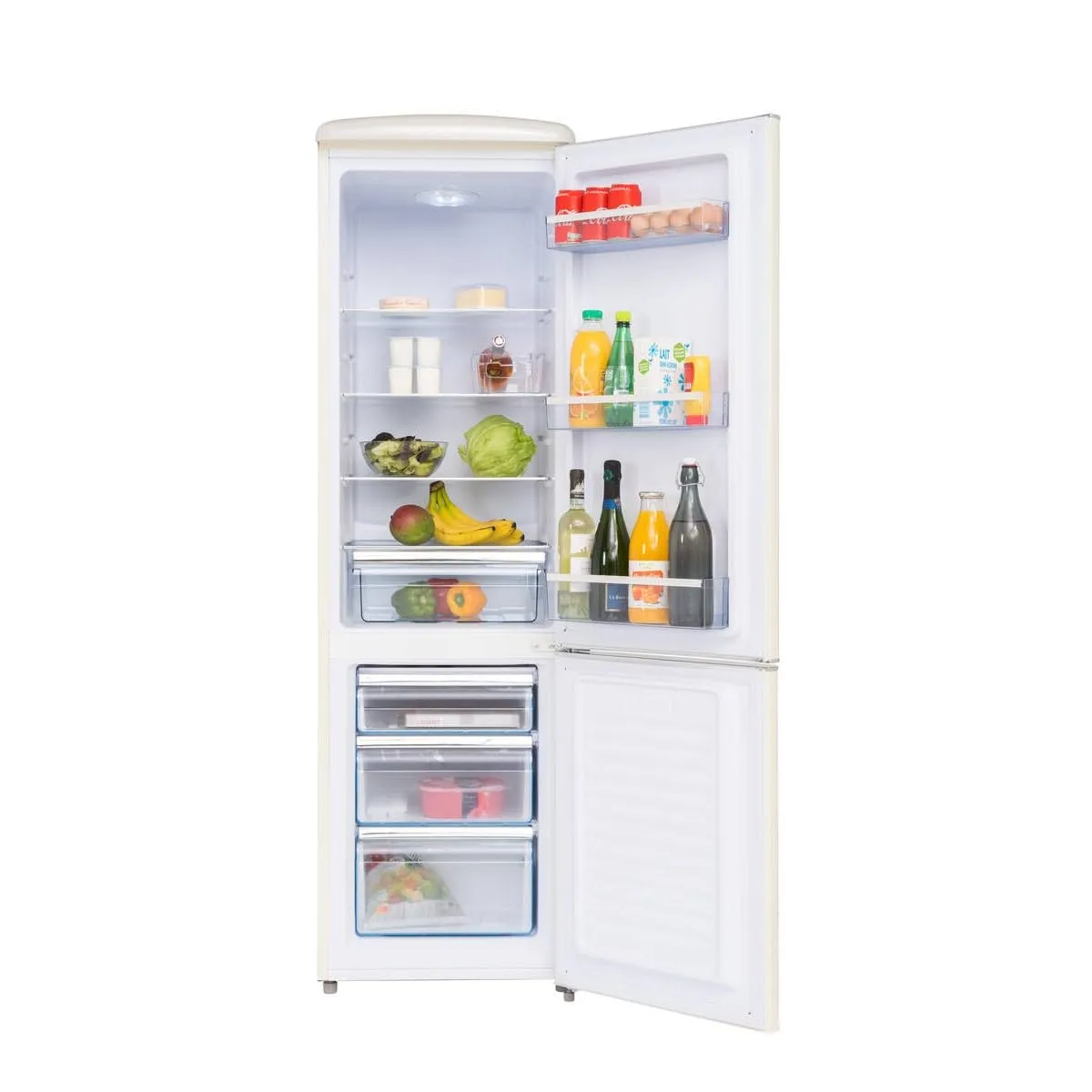 FRIGELUX CB255RCD réfrigérateur combiné rétro 244 L crème