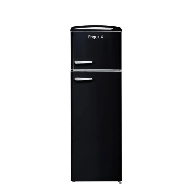 FRIGELUX RFDP246RND réfrigérateur 2 portes noir 246 L rétro