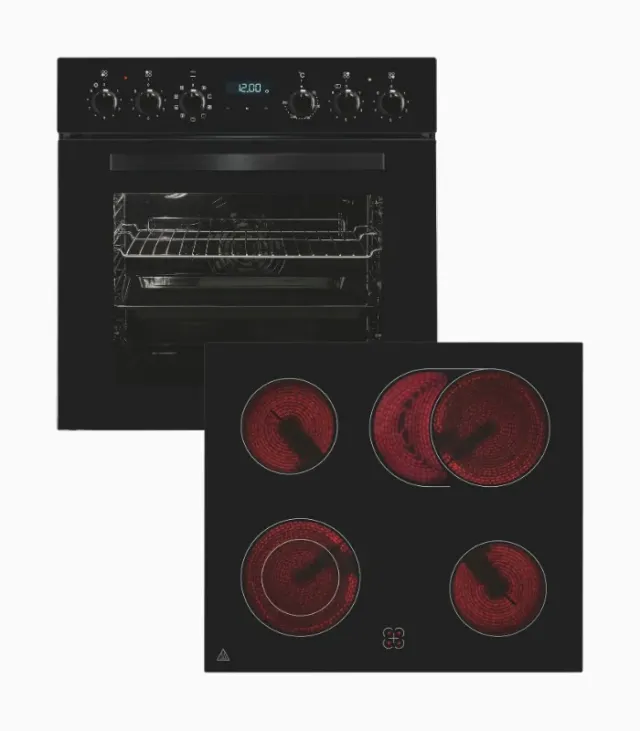EXQUISIT EHE285-HBZ-020 ensemble cuisinière noir