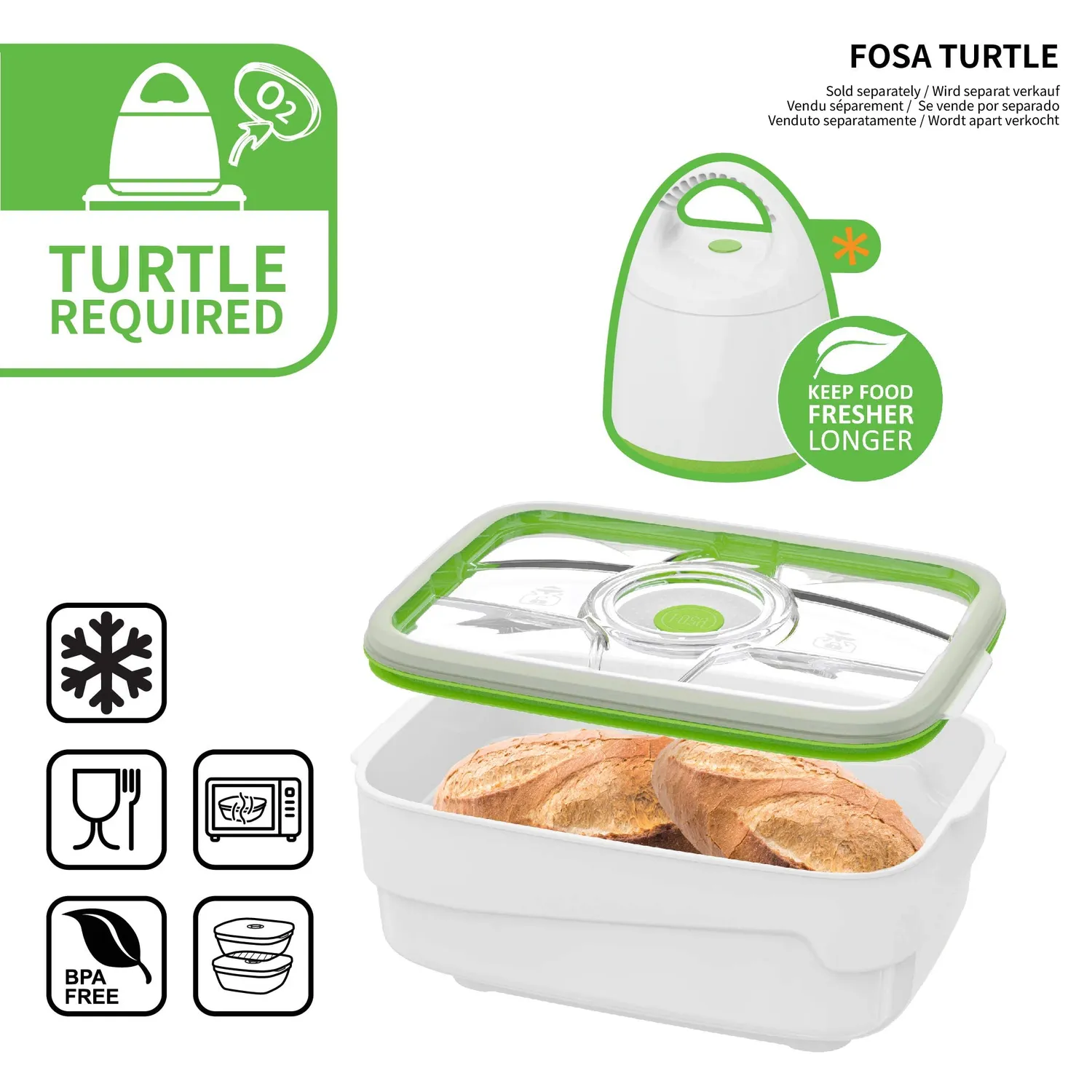 FOSA Série Munich boîte sous vide rectangulaire 4 L
