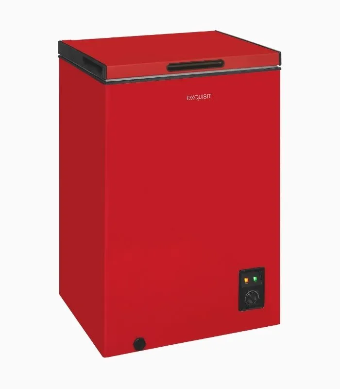 Exquisit GT100-050E congélateur coffre rouge
