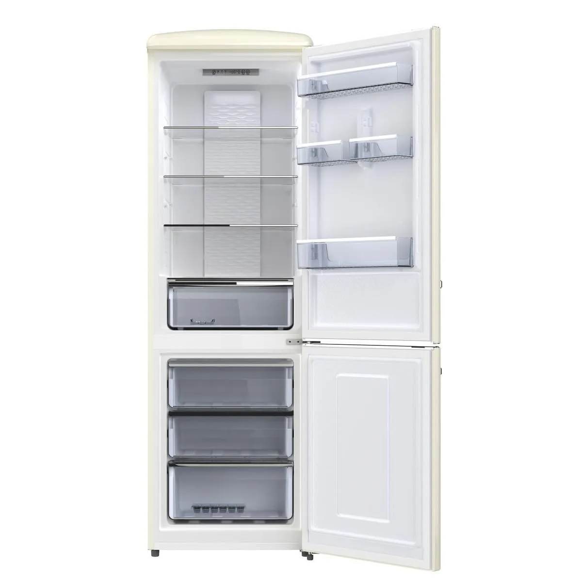 FRIGELUX CBNF330RCD réfrigérateur combiné rétro 330 L crème No Frost