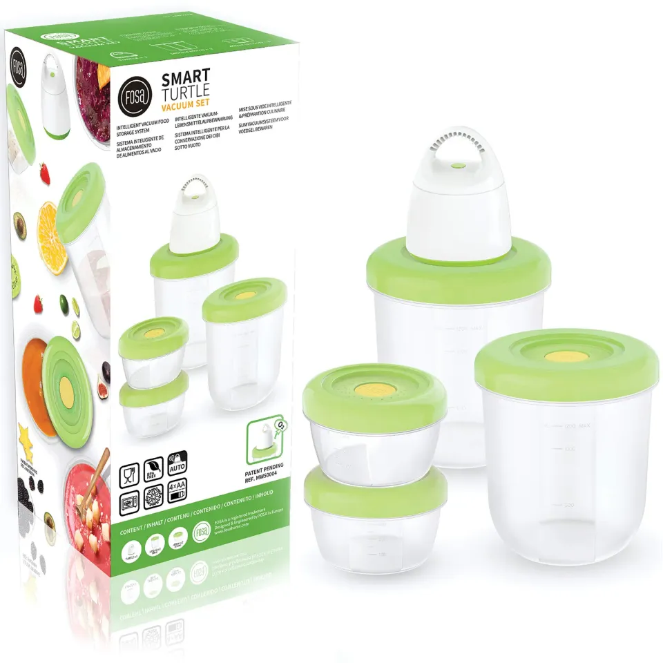 FOSA Valencia récipients sous vide 2 × 1450 ml + 2 × 400 ml sans BPA