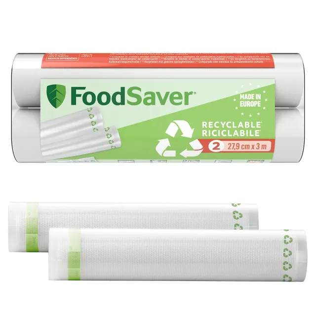 FoodSaver Original rouleaux sous vide 2 × 28 cm, recyclables et réutilisables