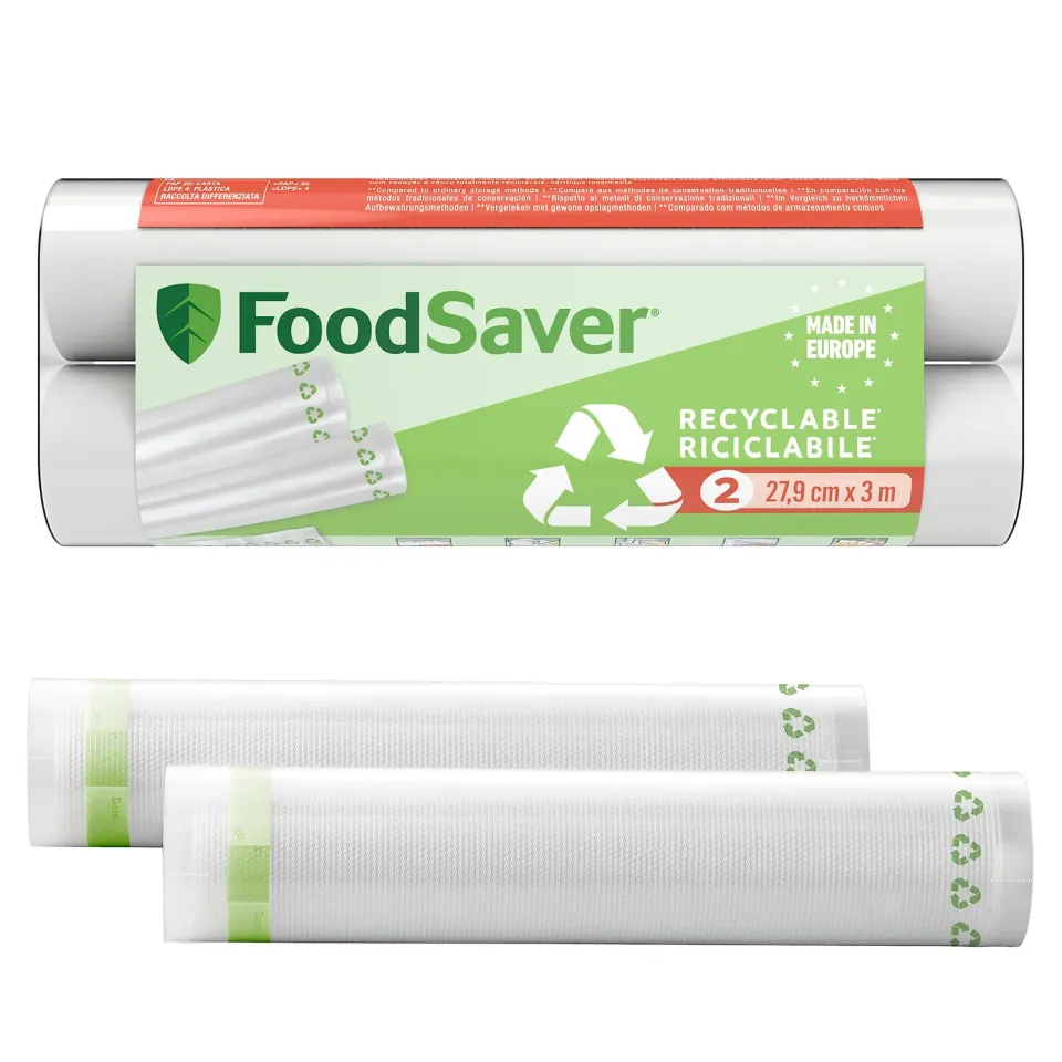 FoodSaver Original rouleaux sous vide 2 × 28 cm, recyclables et réutilisables