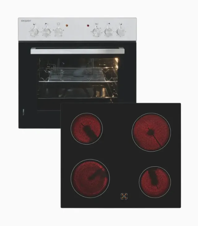 EXQUISIT EHE145-010inox ensemble four encastrable inox