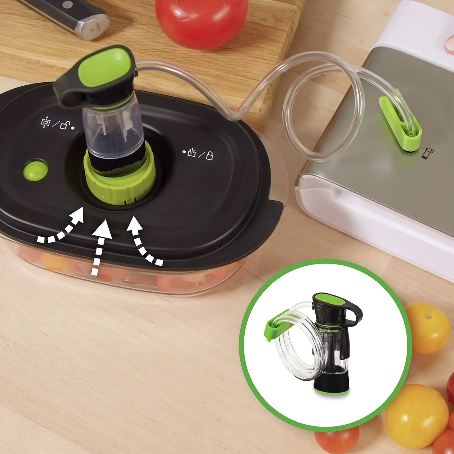 FoodSaver VS0100X machine sous vide compacte argent blanc avec accessoire portatif
