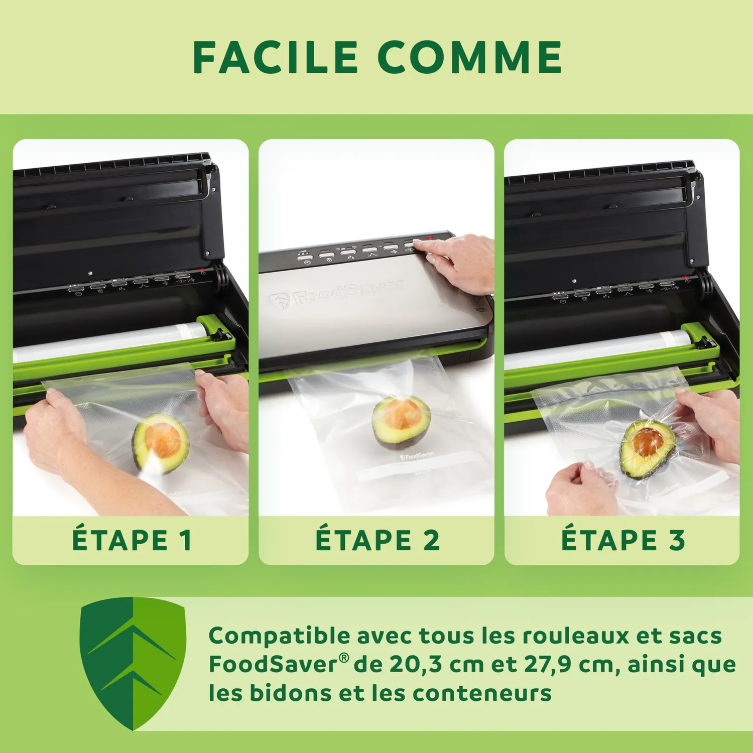 FoodSaver FFS005X machine sous vide avec cutter et rouleau 28 cm