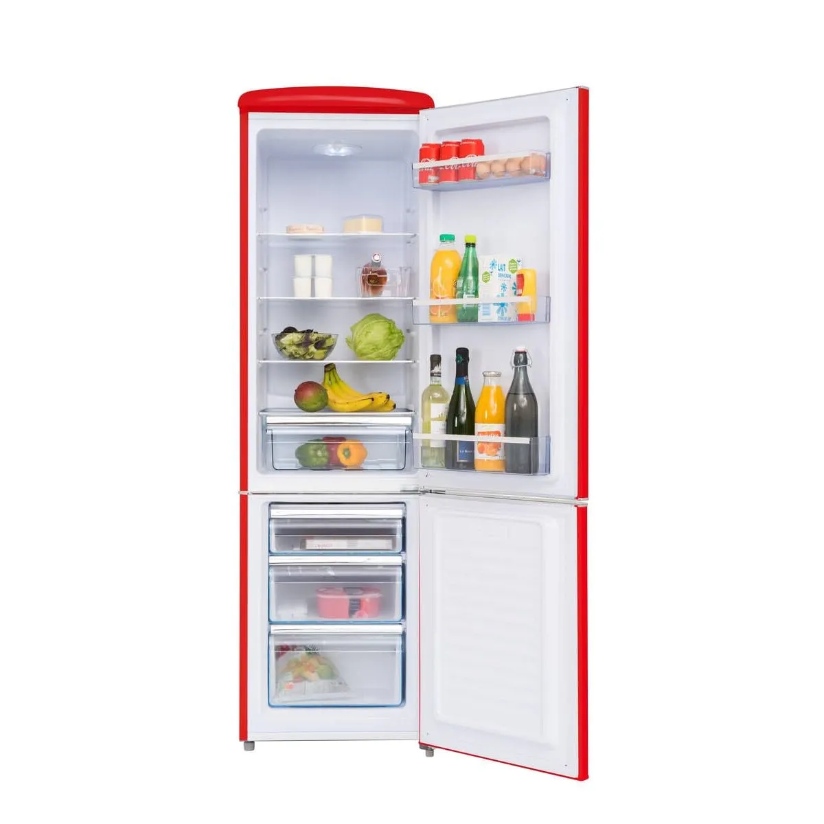 FRIGELUX CB255RRD réfrigérateur combiné rouge 244 L vintage