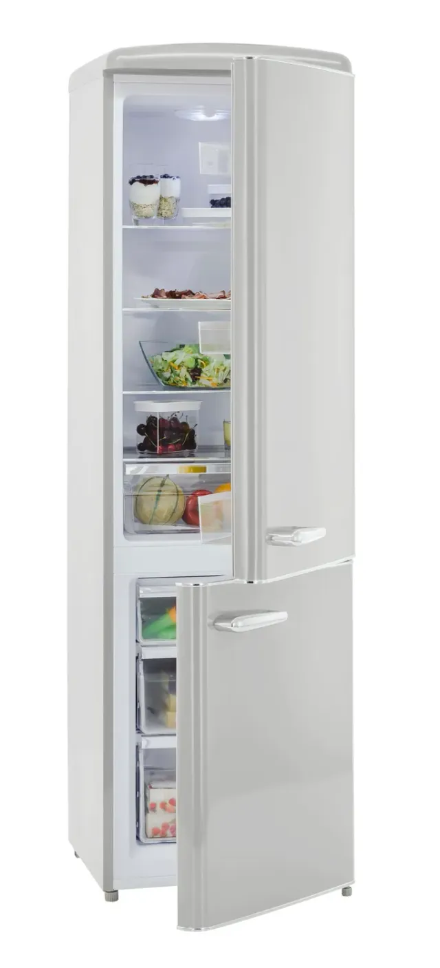 EXQUISIT RKGC250-70-H-160E réfrigérateur rétro gris