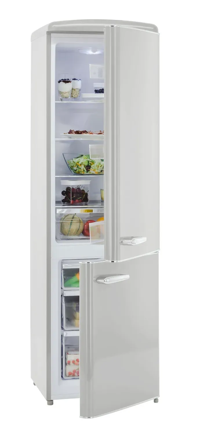 EXQUISIT RKGC250-70-H-160E réfrigérateur rétro gris