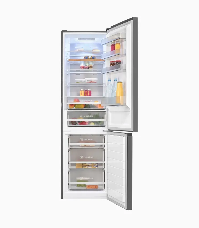 Exquisit KGC380-115-NF-040A réfrigérateur combiné inox NoFrost