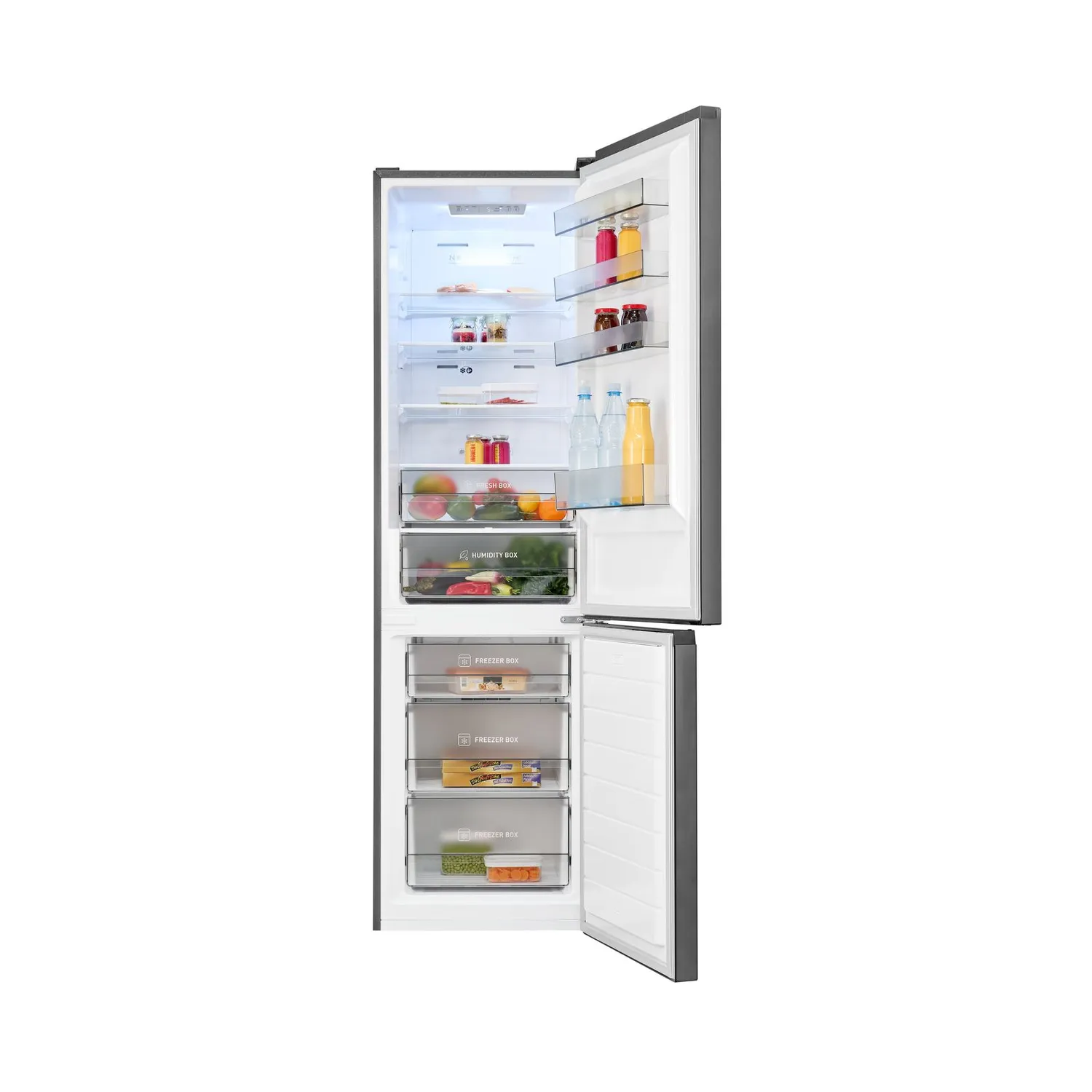 EXQUISIT KGC380-115-NF-040C combiné réfrigérateur congélateur inox