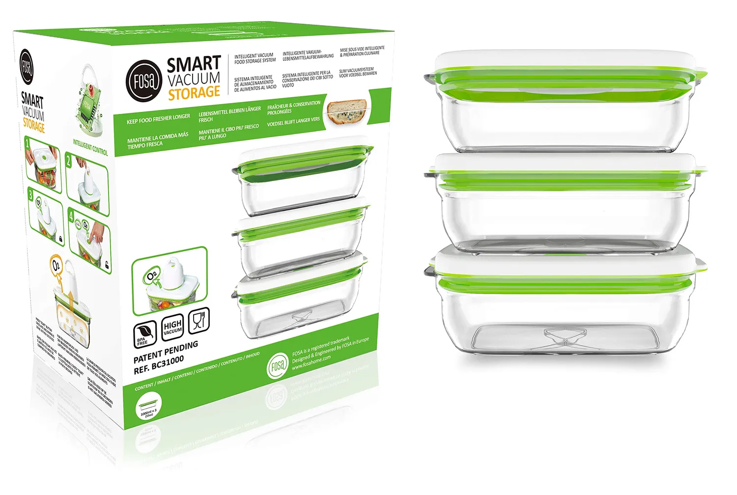 FOSA Madrid Collection STARTER Kit sous vide 600 ml + 1 350 ml