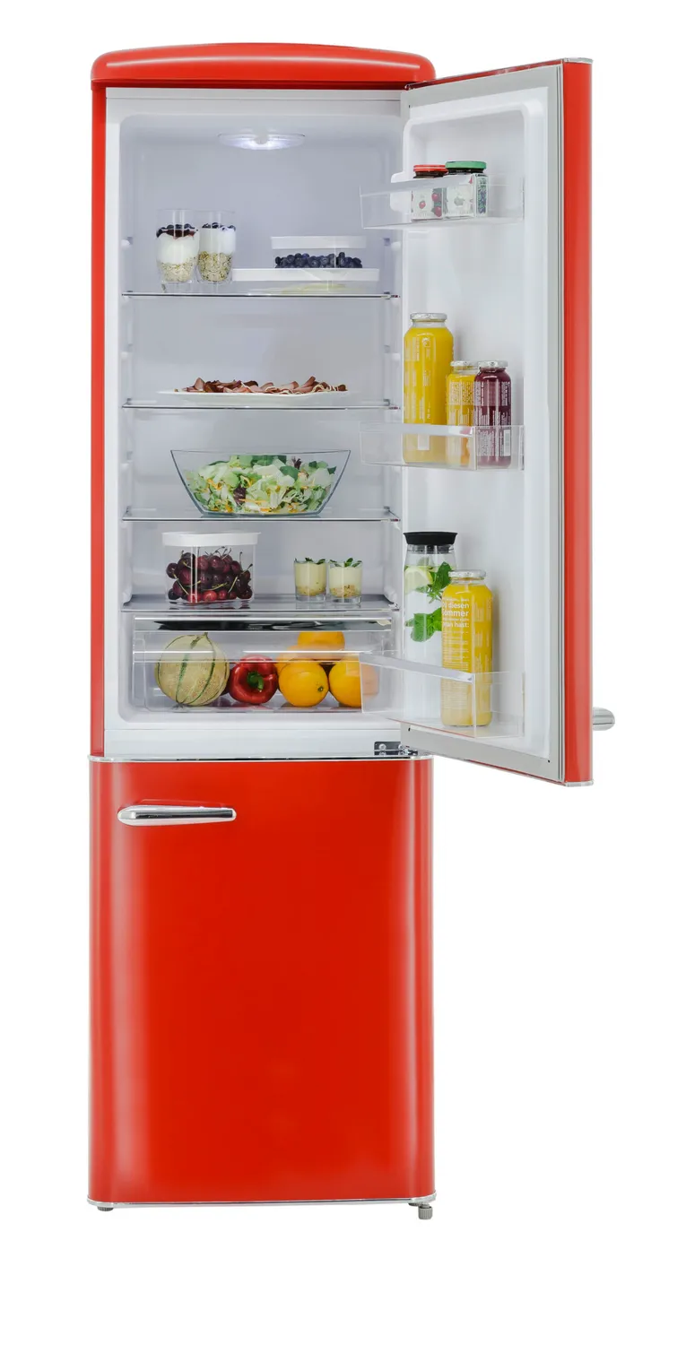 EXQUISIT RKGC250-70-H-160E réfrigérateur rétro rouge
