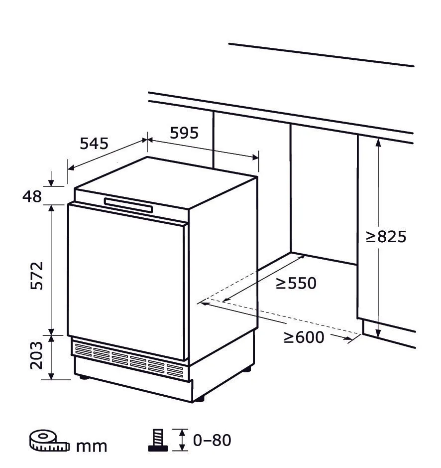 EXQUISIT UKS140-V-FE-010D réfrigérateur encastrable