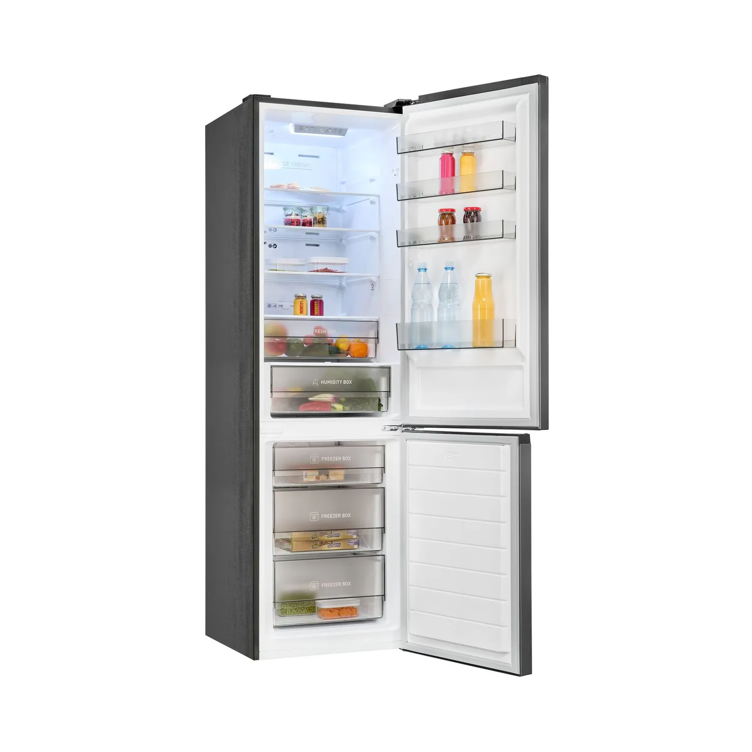 EXQUISIT KGC380-115-NF-040C combiné réfrigérateur congélateur inox