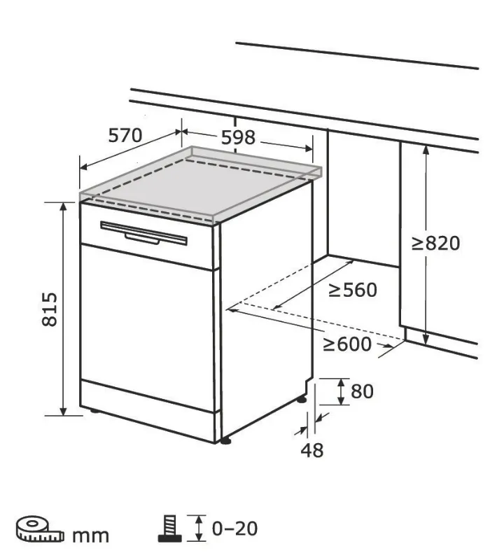 EXQUISIT GSP6312-030E lave-vaisselle pose libre blanc