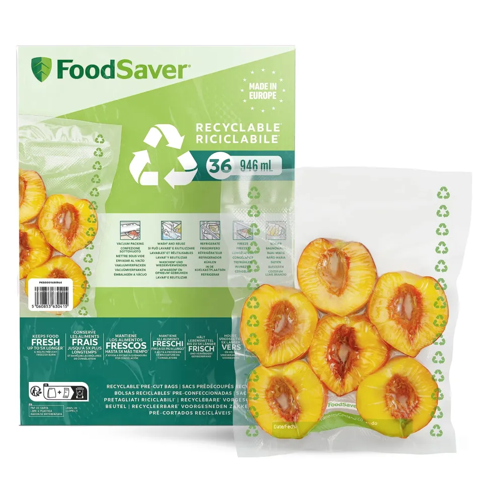 FoodSaver sacs sous vide 20 × 25 cm 0,94 L réutilisables 36