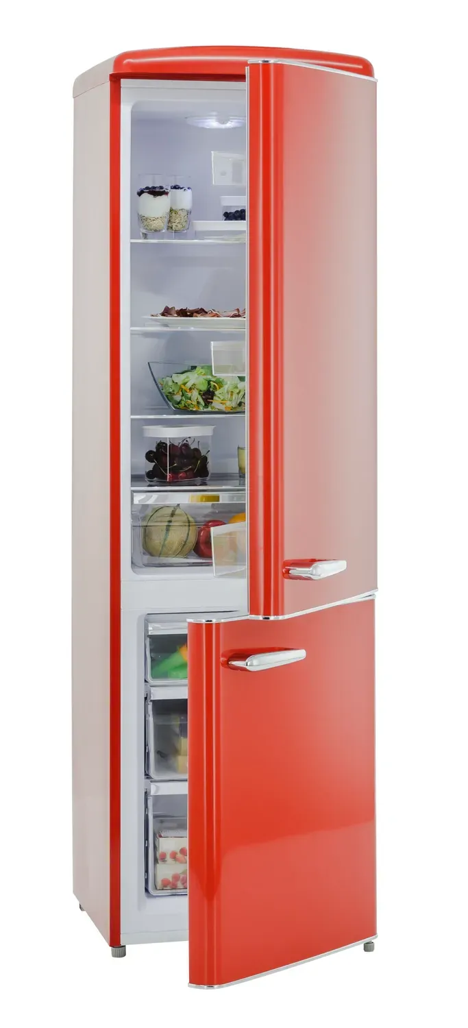 EXQUISIT RKGC250-70-H-160E réfrigérateur rétro rouge