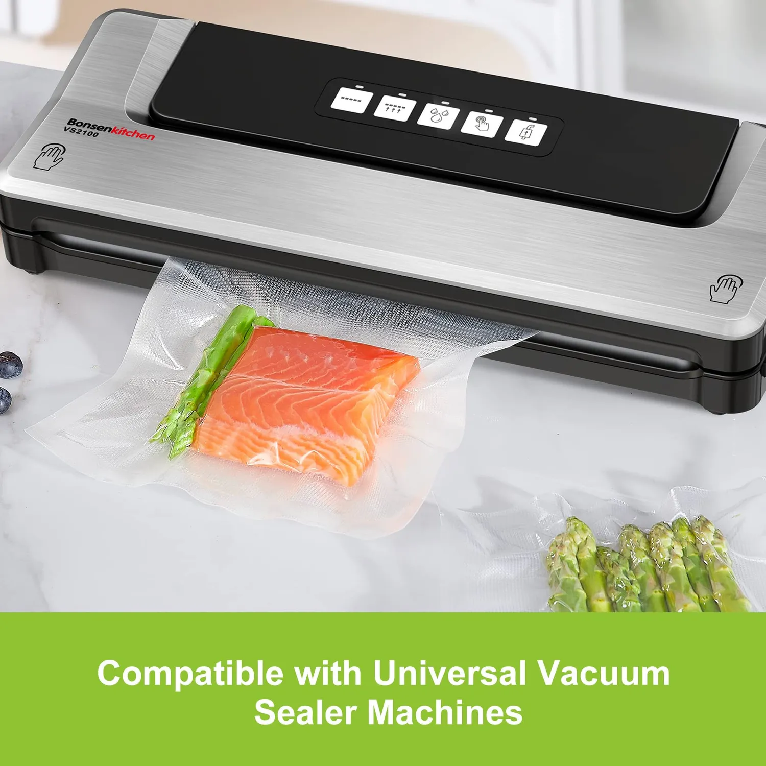 Bonsenkitchen VB3206 rouleaux sous vide 20 cm x 6 m lot de 2