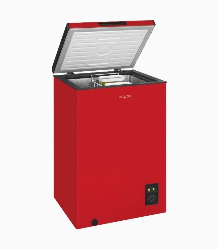Exquisit GT100-050E congélateur coffre rouge