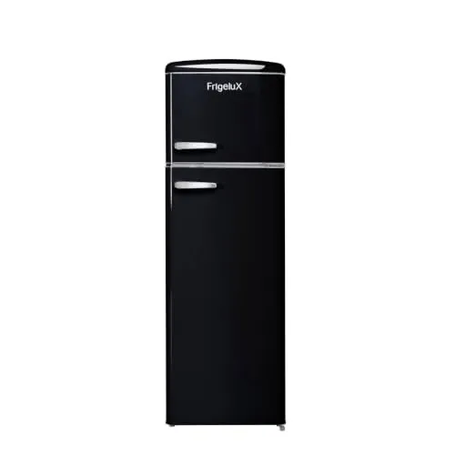 FRIGELUX RFDP246RND réfrigérateur 2 portes noir 246 L rétro