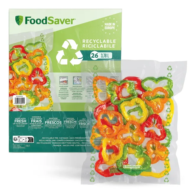 FoodSaver sacs sous vide 26 sacs 3,78 L réutilisables 28 × 35 cm