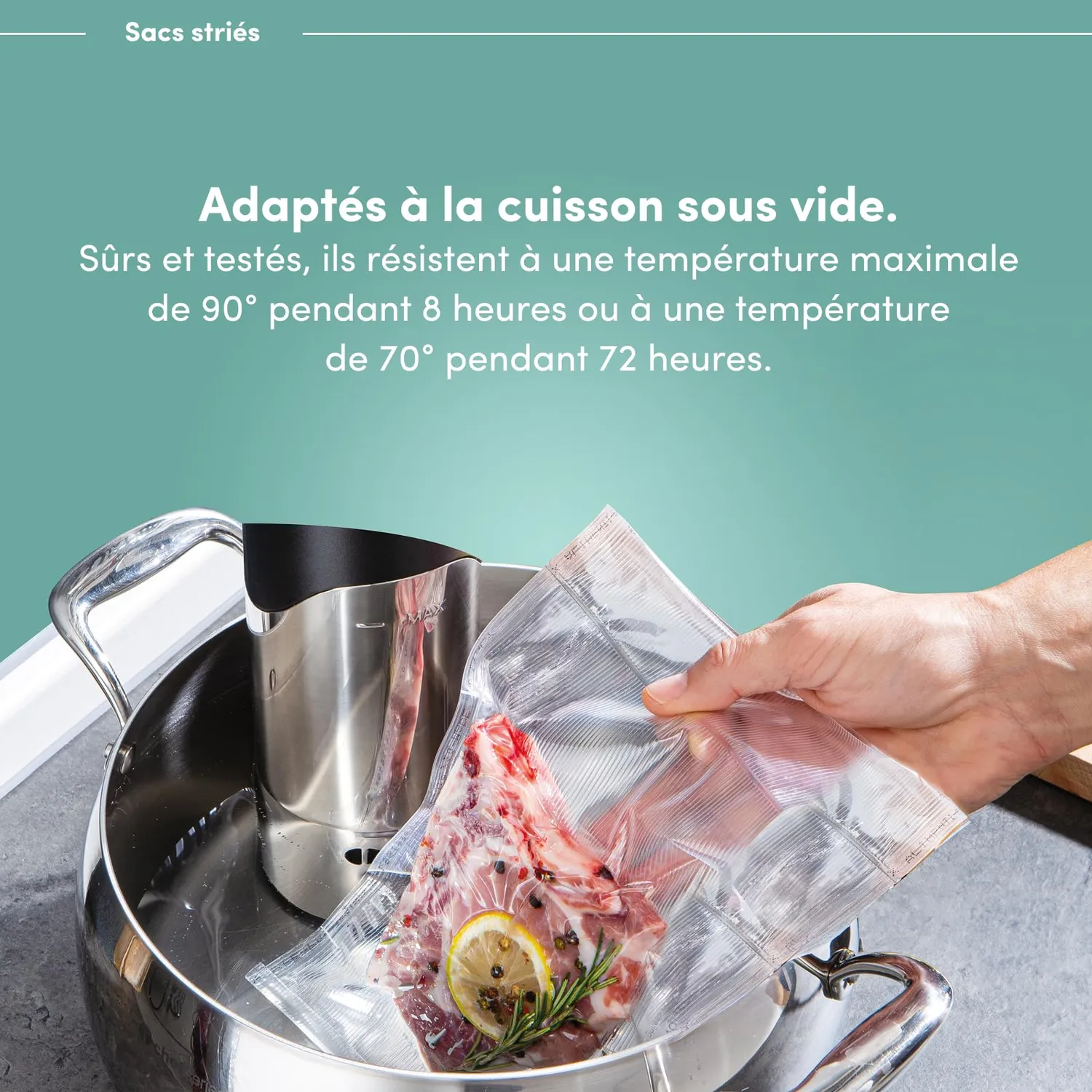 Magic Vac 100 sacs sous vide 20 × 30 cm sans BPA