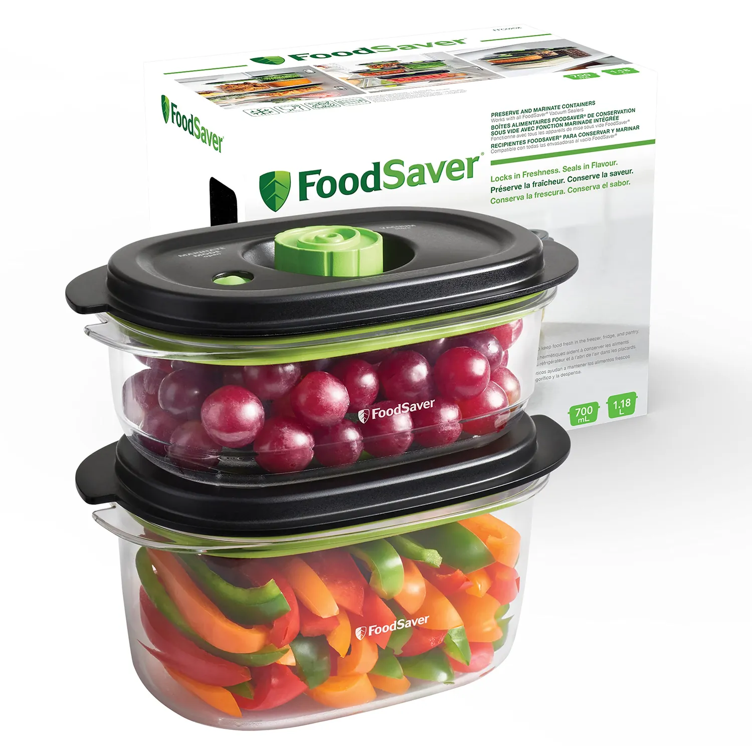 FoodSaver boîtes de conservation sous vide 3 tailles Tritan sans BPA
