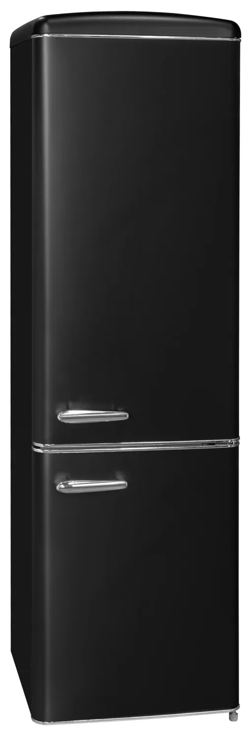 EXQUISIT RKGC250-70-H-160E réfrigérateur rétro noir mat