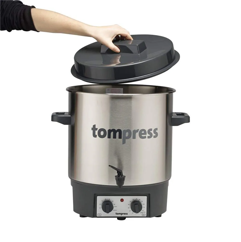 Tom Press stérilisateur électrique à bocaux inox 27 L avec robinet