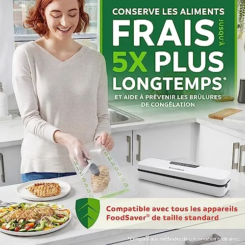 FoodSaver sacs sous vide 20 × 25 cm 0,94 L réutilisables 36