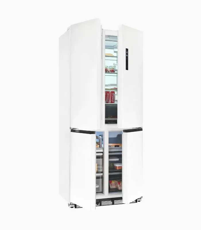EXQUISIT EMD470-170-200E réfrigérateur américain inoxlook blanc