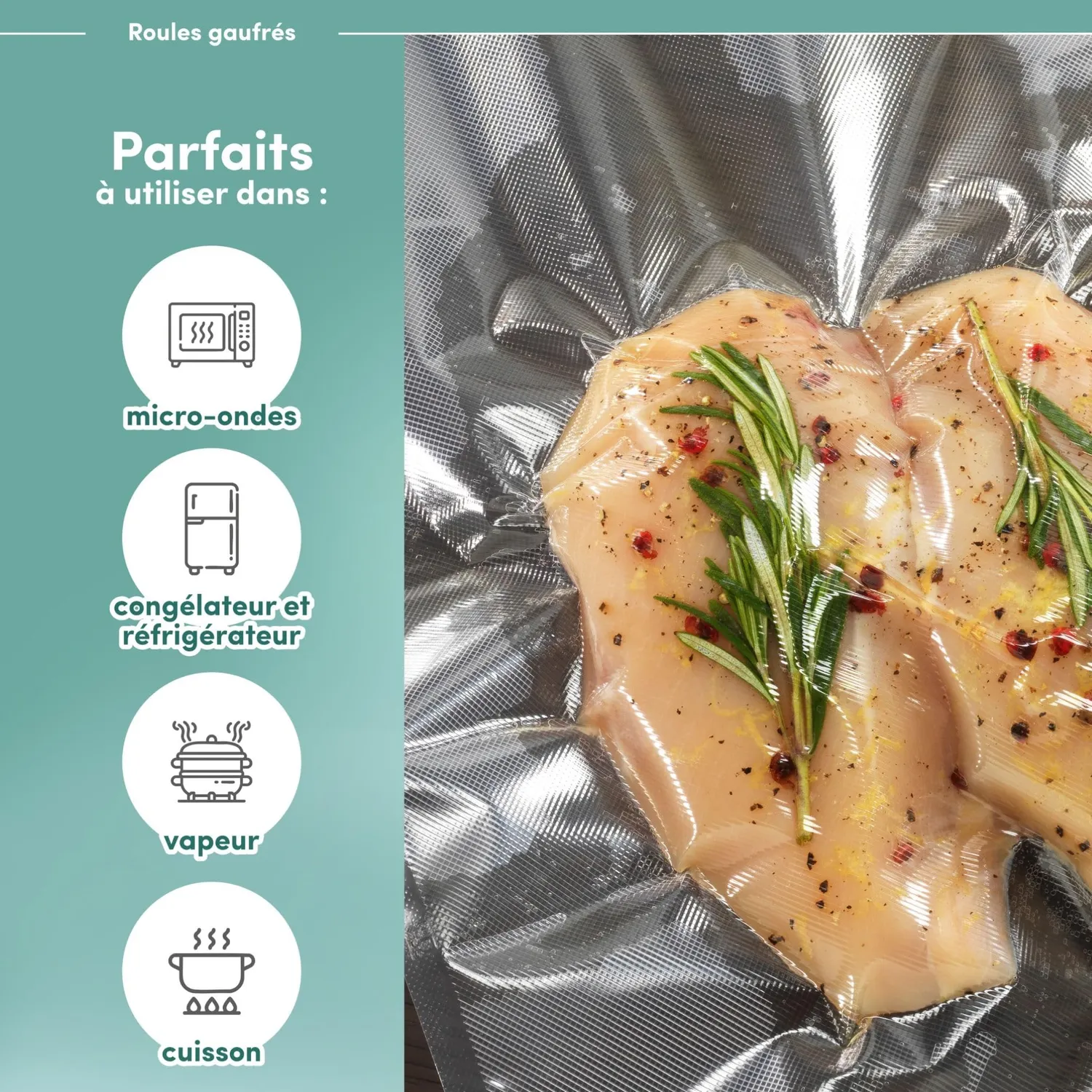 Magic Vac rouleaux sous vide 30 × 600 cm, lot de 2, sans BPA