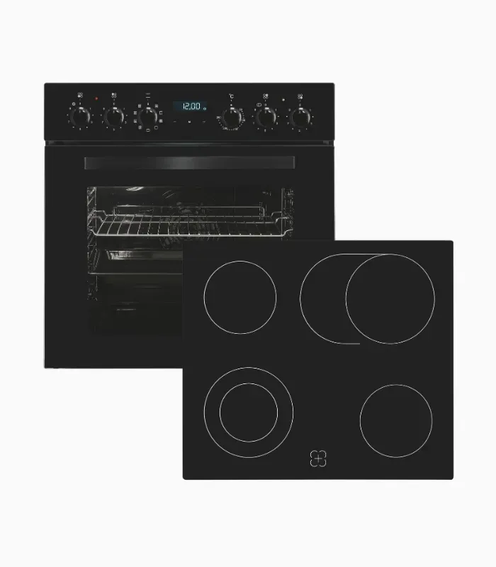 EXQUISIT EHE285-HBZ-020-Set ensemble four et plaque noir avec cadre
