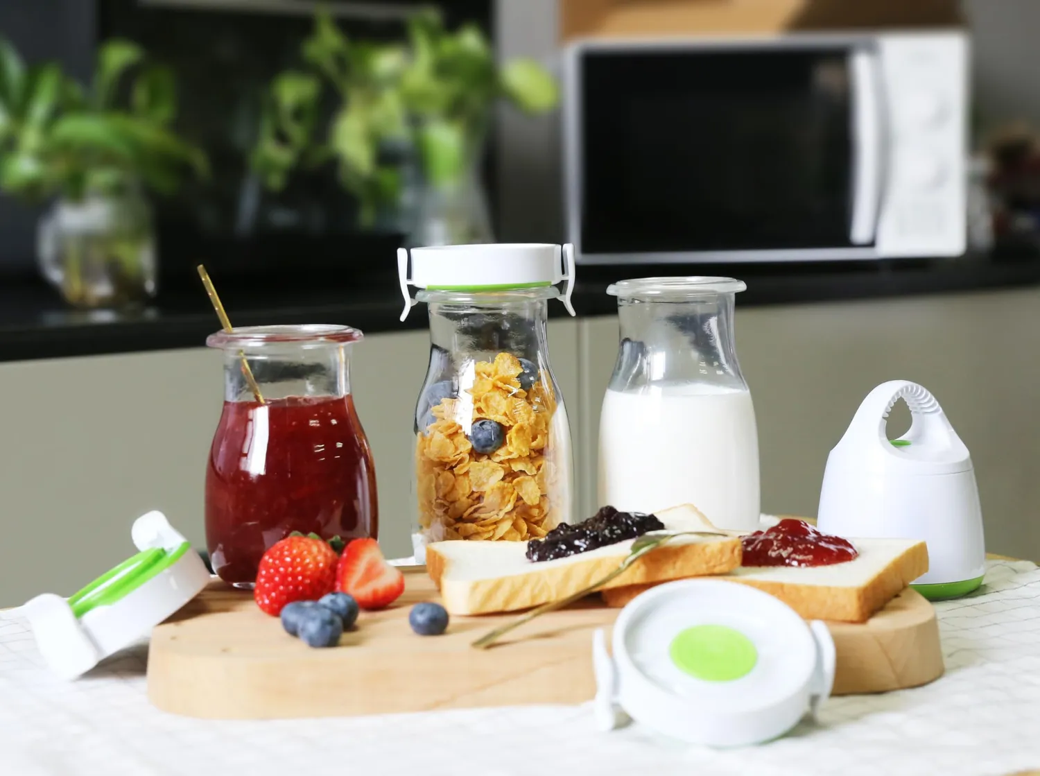 FOSA O2Go carafes sous vide en verre 500 ml et 350 ml, lot de 3