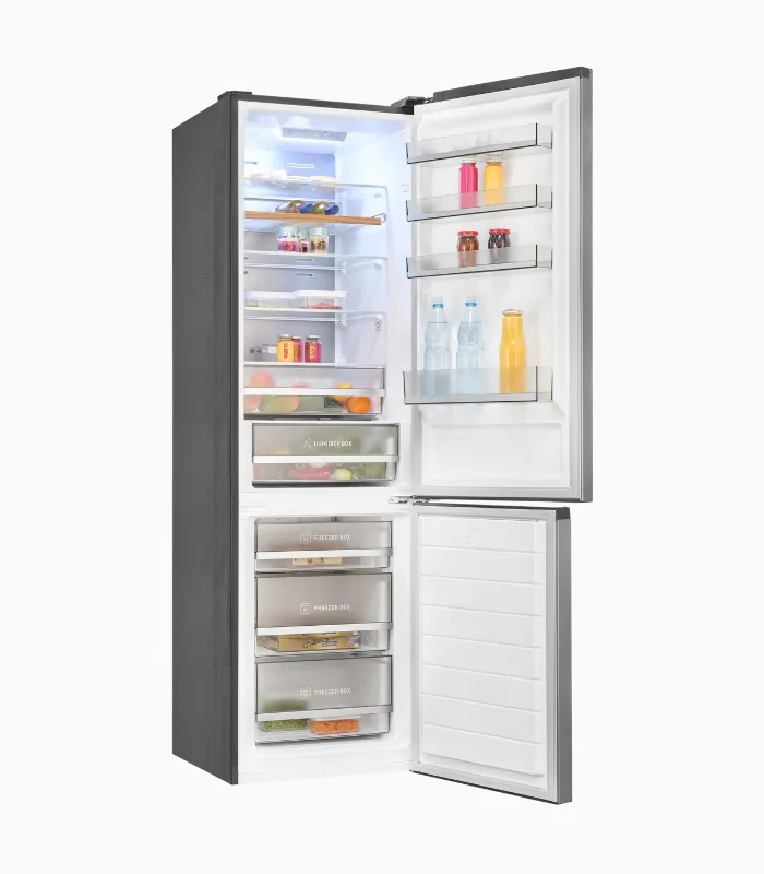 Exquisit KGC380-115-NF-040A réfrigérateur combiné inox NoFrost