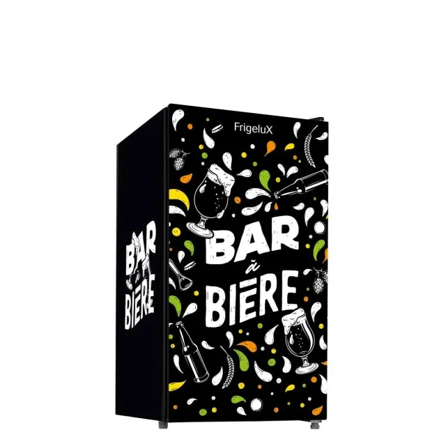 FRIGELUX BAB89NEG mini-bar 88 L porte vitrée sérigraphiée