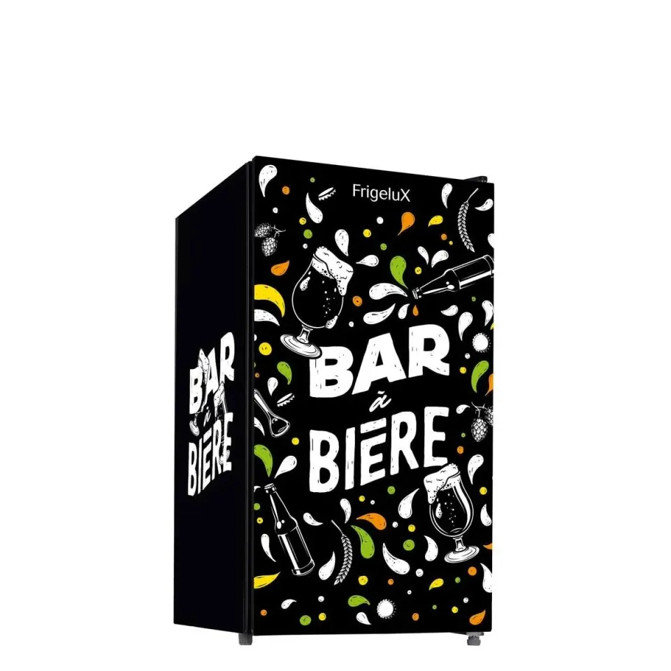 FRIGELUX BAB89NEG mini-bar 88 L porte vitrée sérigraphiée