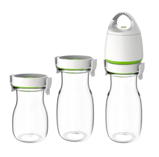 FOSA O2Go carafes sous vide en verre 500 ml et 350 ml, lot de 3